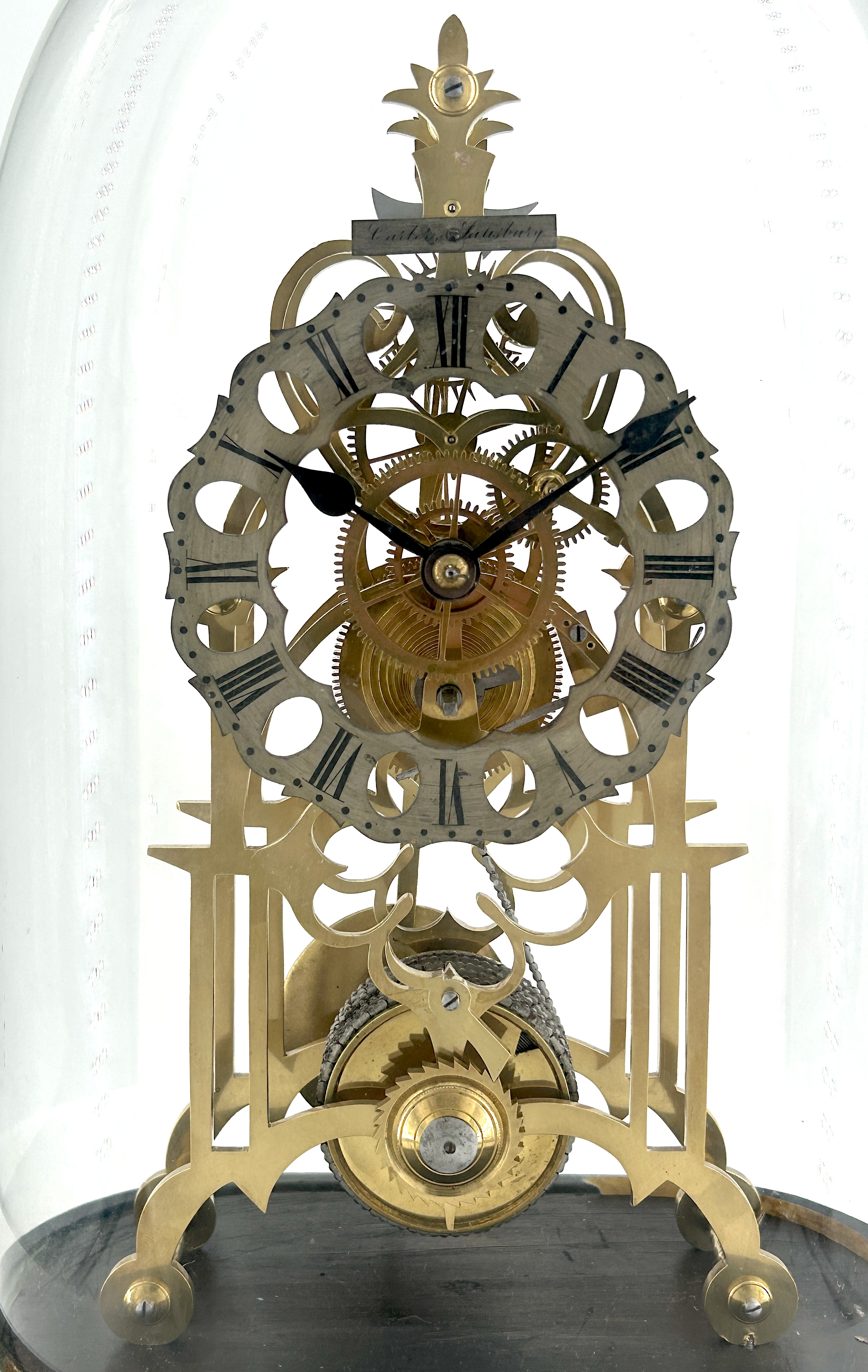 Awesome Antique English fusee Skeleton Clock – ca1880 Skeleton clock Antique Clocks 5